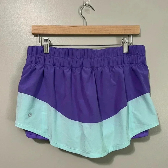 Lululemon Run Breeze By Skirt Power Purple Aquamarine - Picture 7 of 14